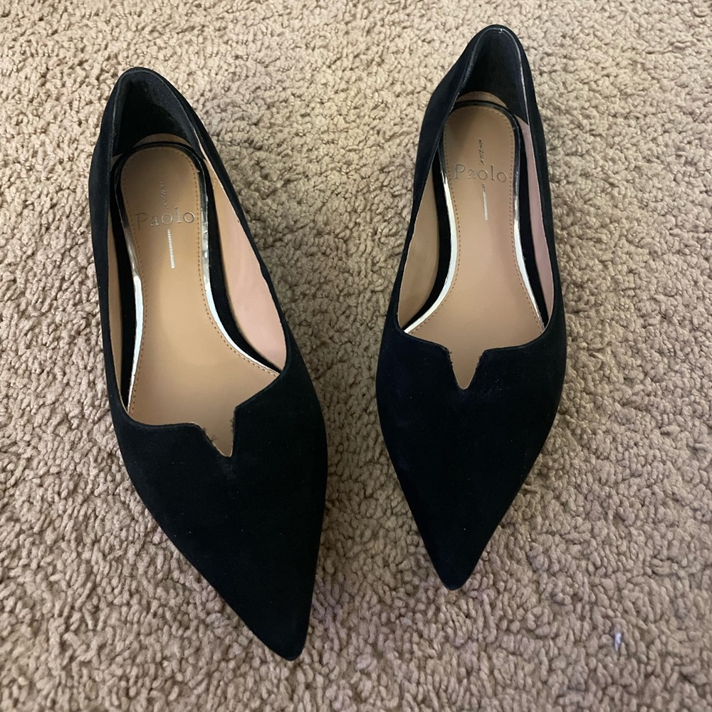 Paolo PRESTA Notched Vamp Pointy Toe Flat